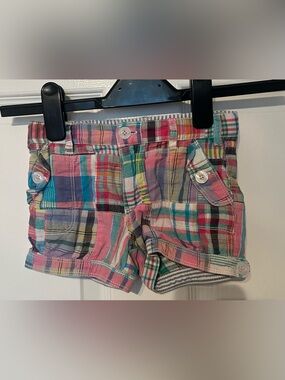 Hatley Girls Patchwork Plaid Shorts – Size 4